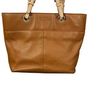 Michael Kors Bedford pebbled leather Top Zip Pocket Handbag Tote 30H4GBFT6L